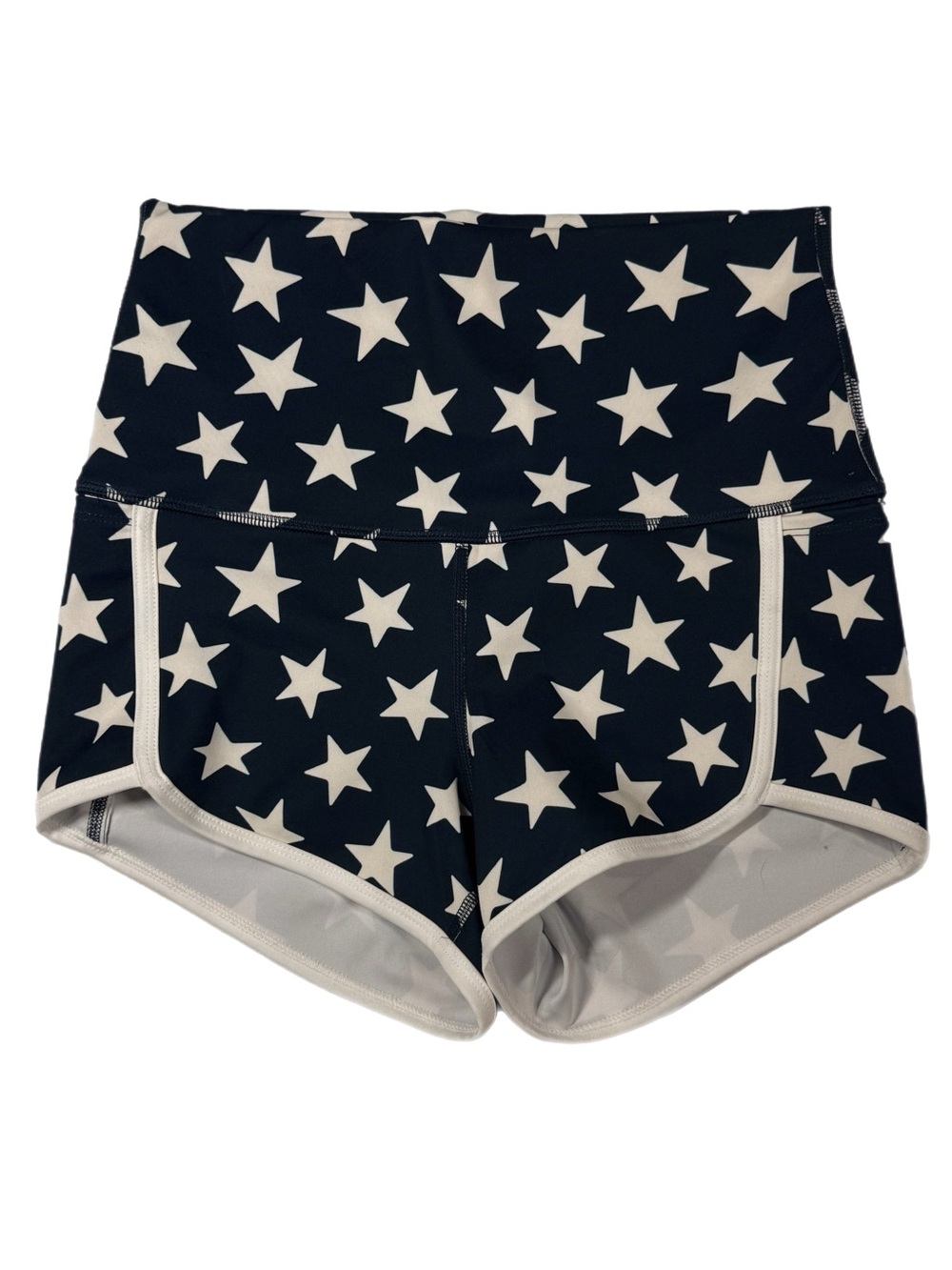 Free People | Island Time Navy Star-Print High-Rise Yoga Athletic Shorts - Picture 9 of 15